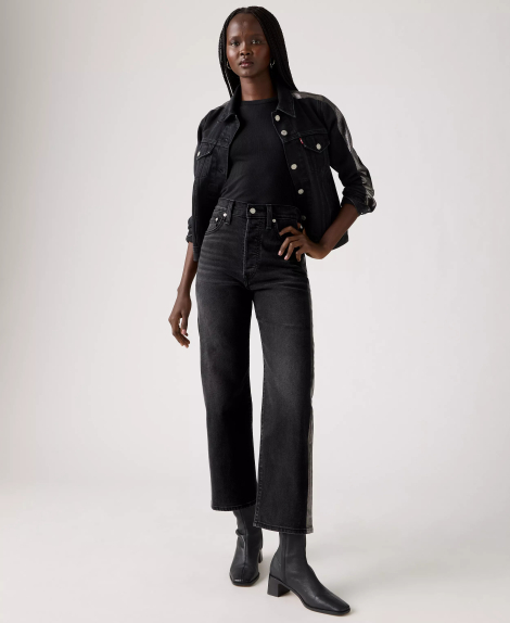 Жіноча джинсова куртка Levi's 1159856830 (Чорний XL)