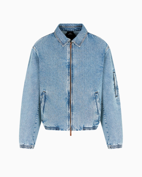 Чоловічі джинсові куртки Armani Exchange 1159857025 (Блакитний L)