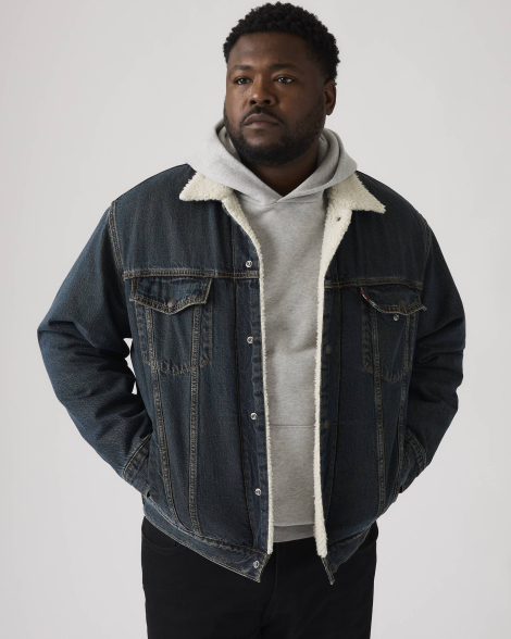 Джинсовая куртка Levi's с шерпой 1159857721 (Синий XXL)