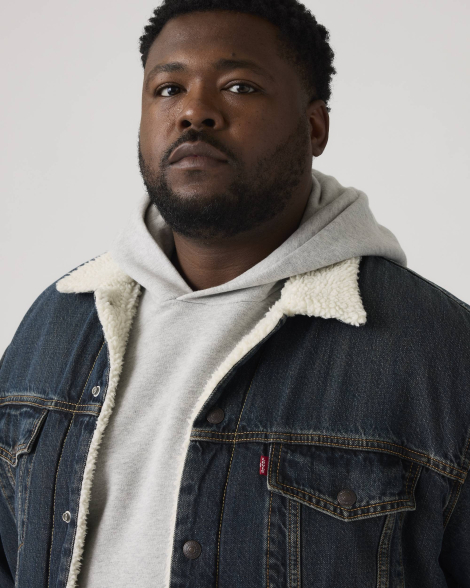 Джинсовая куртка Levi's с шерпой 1159857721 (Синий XXL)