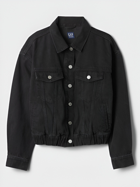 Джинсова куртка жіноча GAP 1159858268 (Чорний L)