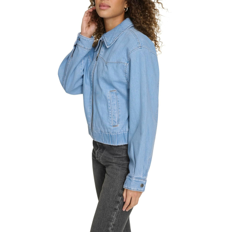 Жіноча джинсова куртка Levi's на блискавці 1159860320 (Блакитний XL)
