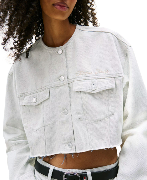 Укороченная джинсовая куртка Tommy Hilfiger 1159863957 (Голубой M)