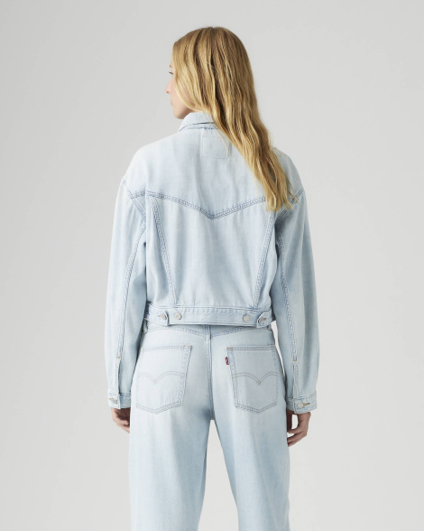 Укороченная джинсовая куртка Levi's 1159861305 (Голубой S)