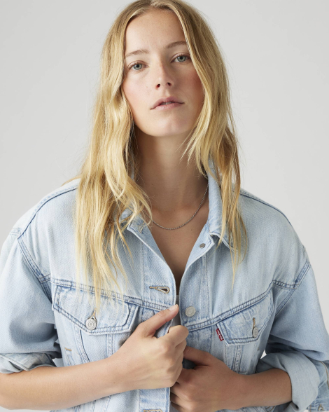 Укороченная джинсовая куртка Levi's 1159861305 (Голубой S)