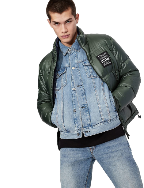 Чоловічі джинсові куртки Armani Exchange 1159861972 (Синій L)