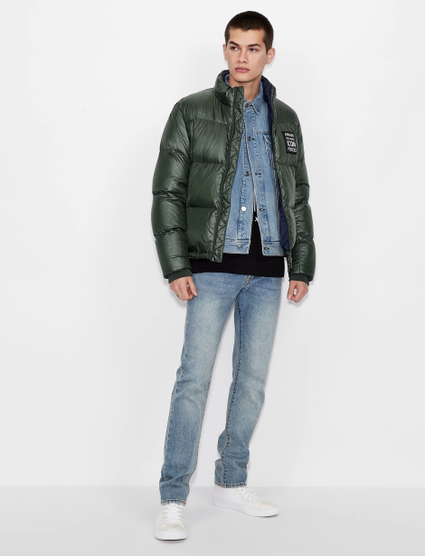 Чоловічі джинсові куртки Armani Exchange 1159861972 (Синій L)