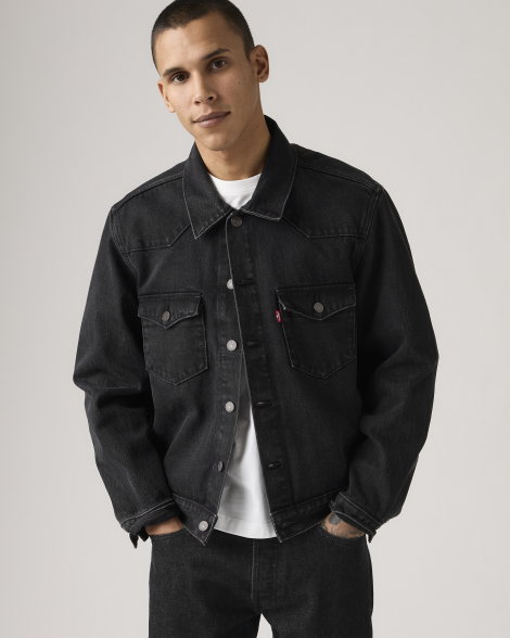 Мужская джинсовая куртка Levi's 1159862560 (Черный XL)