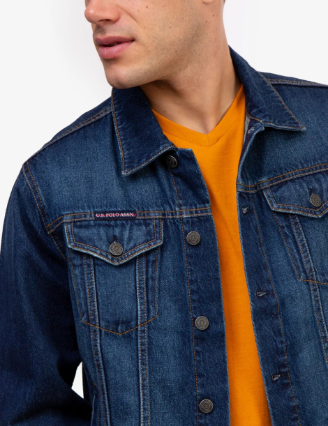 Чоловічі джинсові куртки US Polo Assn 1159863726 (Синій M)
