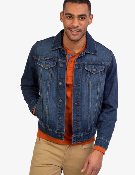 Чоловічі джинсові куртки US Polo Assn 1159863726 (Синій M)