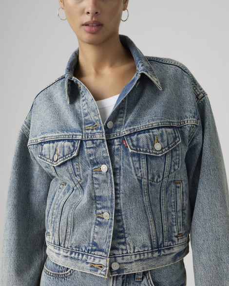Коротка джинсова куртка Levi's 1160267508 (Синій M)