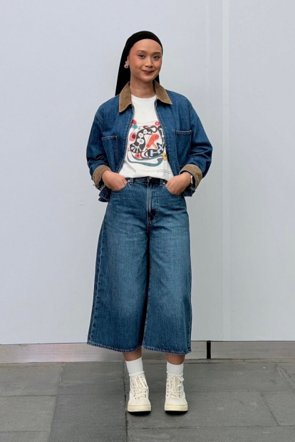Джинсовая куртка UNIQLO на молнии 1160350821 (Синий S)