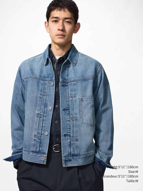 Джинсовая куртка UNIQLO 1160855986 (Синий M)