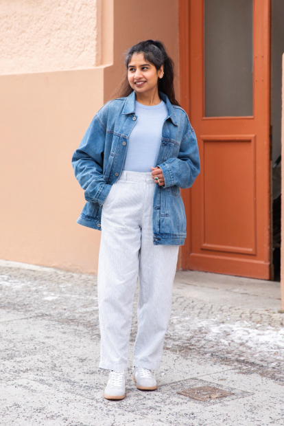 Джинсовая куртка UNIQLO 1160855986 (Синий M)