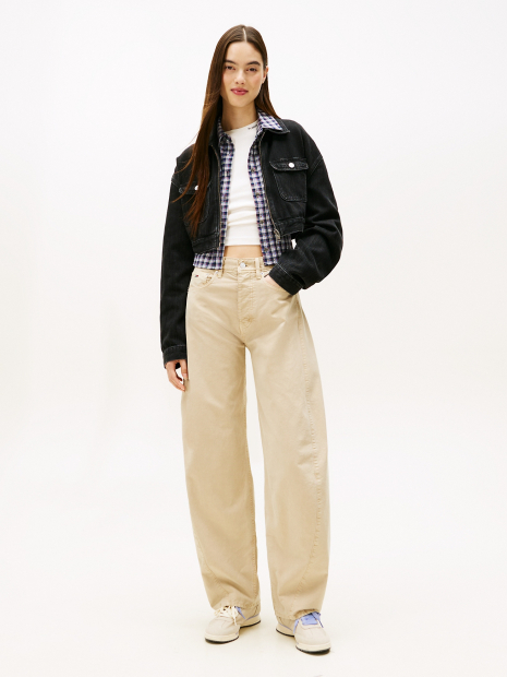 Жіноча укорочена куртка джинсова Tommy Hilfiger 1161048342 (Чорний M)