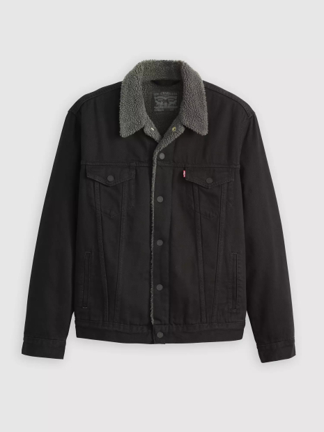 Мужская джинсовая куртка Levi's с экомехом 1162179119 (Черный S)