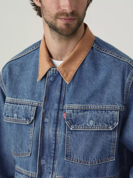 Мужская джинсовая куртка Levi's с карманами 1162179567 (Синий XL)