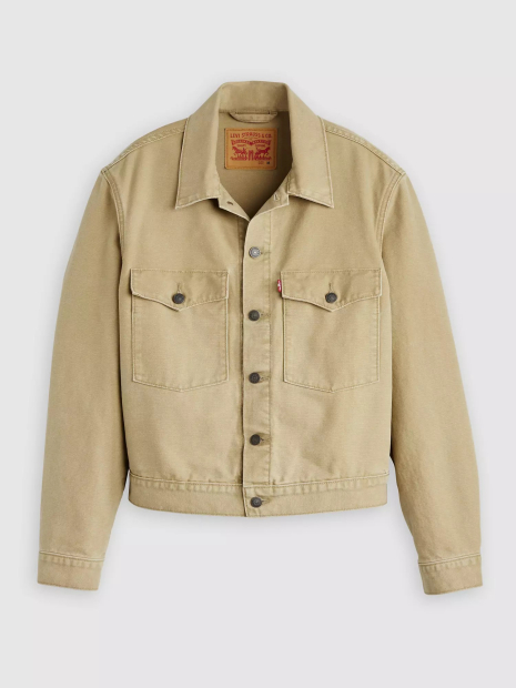 Мужская джинсовая куртка-рубашка Levi's на пуговицах 1162687083 (Бежевый L)