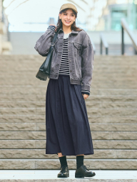Джинсова куртка оверсайз UNIQLO на гудзиках 1159839873 (Сірий M)