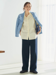 Джинсовая куртка оверсайз UNIQLO на пуговицах 1159842135 (Голубой XXL)
