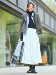Джинсовая куртка оверсайз UNIQLO на пуговицах 1159842135 (Голубой XXL)