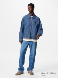 Джинсова куртка UNIQLO на блискавці 1159846151 (Синій L)
