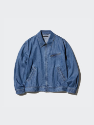 Джинсова куртка UNIQLO на блискавці 1159846151 (Синій L)