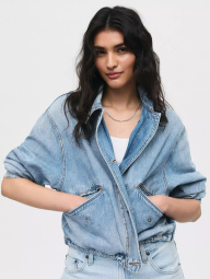 Жіноча джинсова куртка Janis Levi's 1159847380 (Блакитний XL)