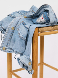 Жіноча джинсова куртка Janis Levi's 1159847380 (Блакитний XL)