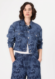 Укороченая джинсовая куртка GAP 1159854869 (Синий L)