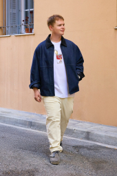 Джинсова куртка-сорочка UNIQLO на блискавці 1159854961 (Синій L)