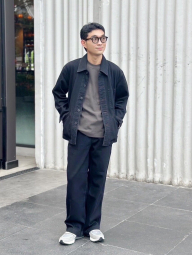 Джинсовая куртка-рубашка UNIQLO 1159855930 (Черный XL)