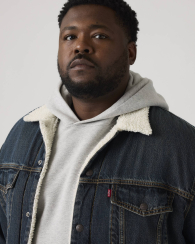 Джинсовая куртка Levi's с шерпой 1159857721 (Синий XXL)