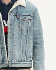 Джинсова куртка Levi's із шерпою 1159857745 (Синій L)