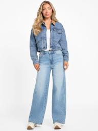 Женская джинсовая куртка Guess с контрастным воротником 1159858756 (Синий L)