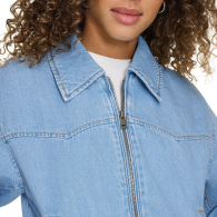 Жіноча джинсова куртка Levi's на блискавці 1159860320 (Блакитний XL)