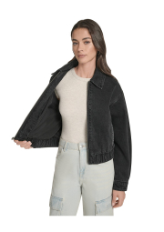 Женская джинсовая куртка Levi's на молнии 1160561179 (Черный XL)