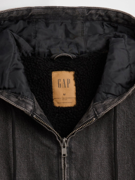 Мужская джинсовая куртка GAP с подкладкой из шерпы 1161009418 (Серый XXL)