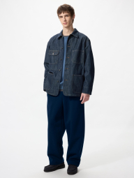 Мужская джинсовая куртка-рубашка UNIQLO на пуговицах 1161681089 (Синий L)