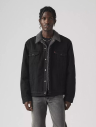 Мужская джинсовая куртка Levi's с экомехом 1162179119 (Черный S)