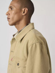Мужская джинсовая куртка-рубашка Levi's на пуговицах 1162687083 (Бежевый L)