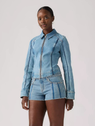 Женская джинсовая куртка Levi's на молнии 1162695681 (Голубой XS)