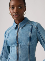 Женская джинсовая куртка Levi's на молнии 1162695681 (Голубой XS)
