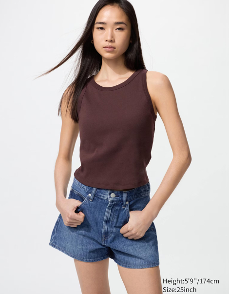 Женские джинсовые шорты UNIQLO 1159844105 (Синий 32)