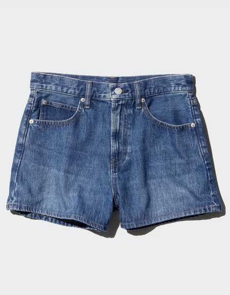 Женские джинсовые шорты UNIQLO 1159844105 (Синий 32)