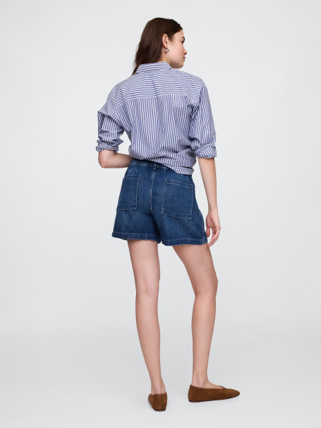 Джинсовые шорты GAP с накладными карманами 1159846951 (Синий M)