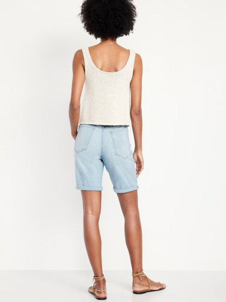 Жіночі джинсові шорти з високою посадкою Old Navy WOW 1159847679 (Блакитний 12)