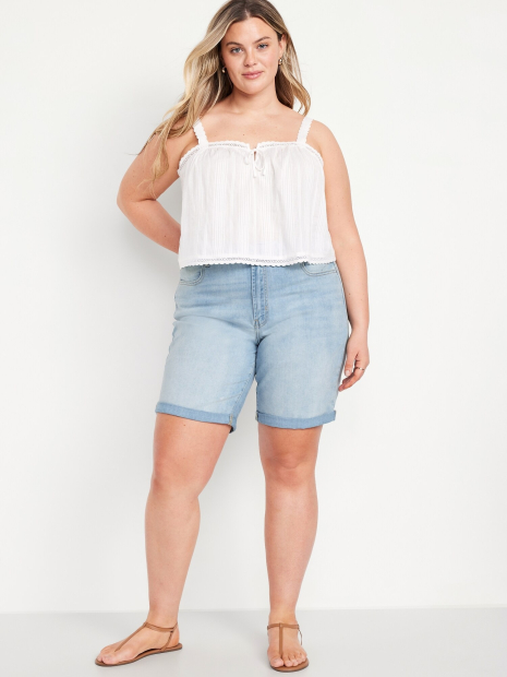 Жіночі джинсові шорти з високою посадкою Old Navy WOW 1159847679 (Блакитний 12)