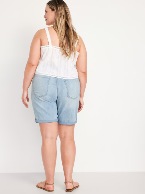 Жіночі джинсові шорти з високою посадкою Old Navy WOW 1159847679 (Блакитний 12)