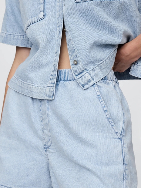 Джинсовые шорты GAP 1159848078 (Голубой M)